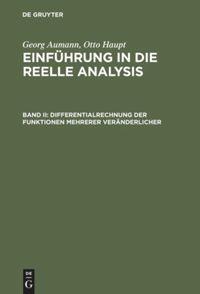 Cover: 9783110057201 | Differentialrechnung der Funktionen mehrerer Veränderlicher | Buch