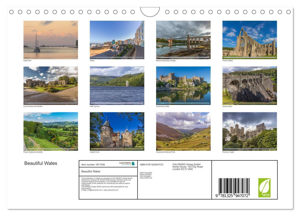 Bild: 9781325947072 | Beautiful Wales (Wall Calendar 2025 DIN A4 landscape), CALVENDO 12...