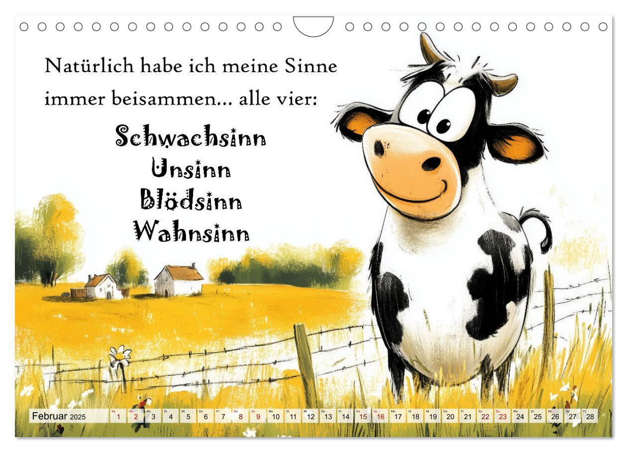 Bild: 9783457187029 | Kuhle Sprüche (Wandkalender 2025 DIN A4 quer), CALVENDO Monatskalender