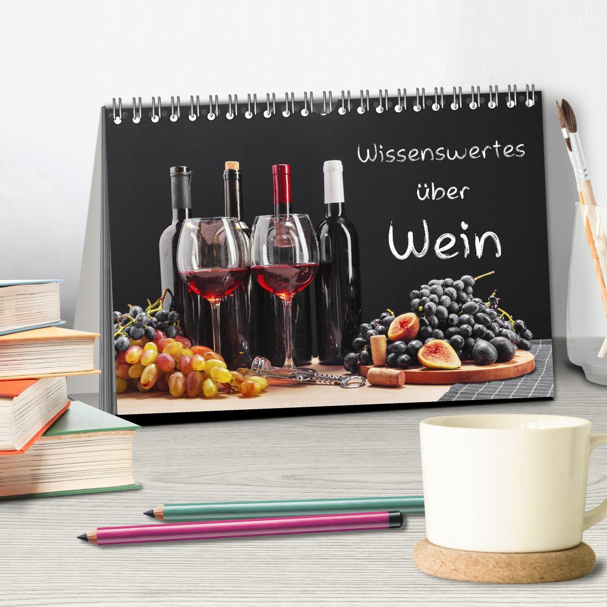 Bild: 9783435031207 | Wissenswertes über Wein (Tischkalender 2025 DIN A5 quer), CALVENDO...