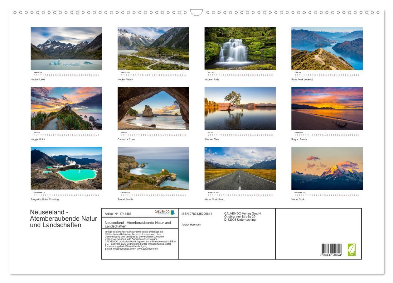 Bild: 9783435200641 | Neuseeland - Atemberaubende Natur und Landschaften (Wandkalender...