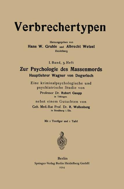 Cover: 9783662227015 | Zur Psychologie des Massenmords | Robert Wollenberg (u. a.) | Buch