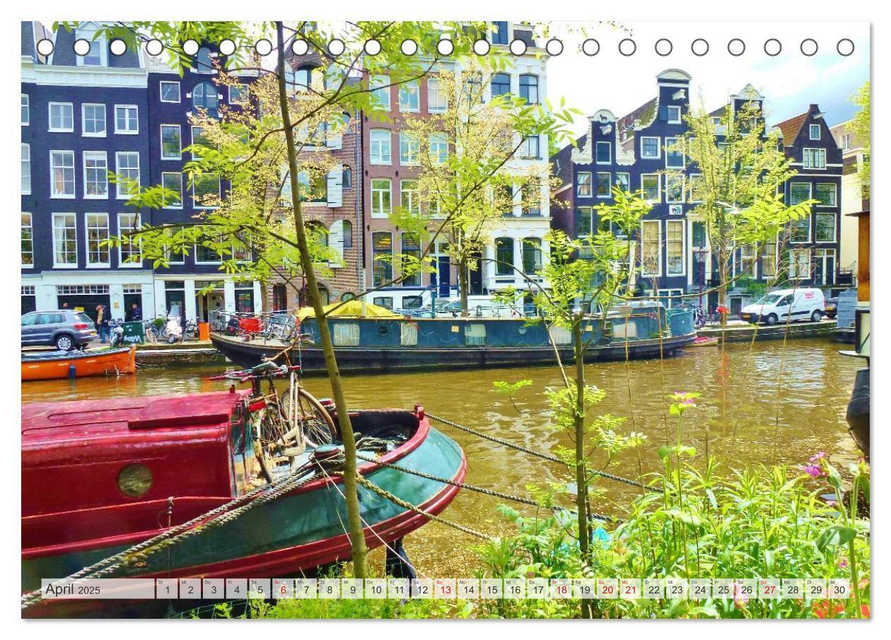 Bild: 9783435805075 | Amsterdam (Tischkalender 2025 DIN A5 quer), CALVENDO Monatskalender