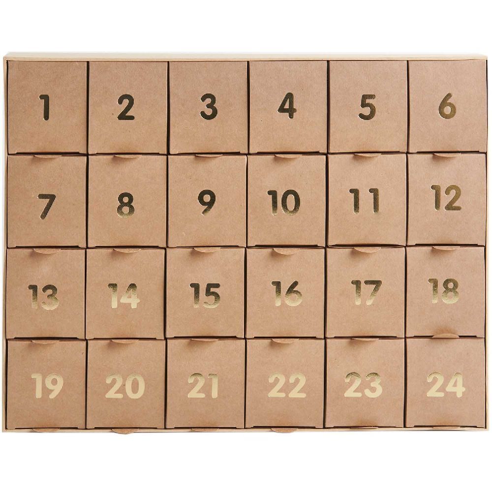 Cover: 4065166036375 | Adventskalender zum befüllen, Kraft-gold, 36,5 x 29 x 6 cm FSC MIX