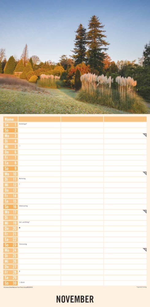 Bild: 4251732343262 | Alpha Edition - Gartenzauber 2025 Streifenplaner, 22x45cm, Kalender...