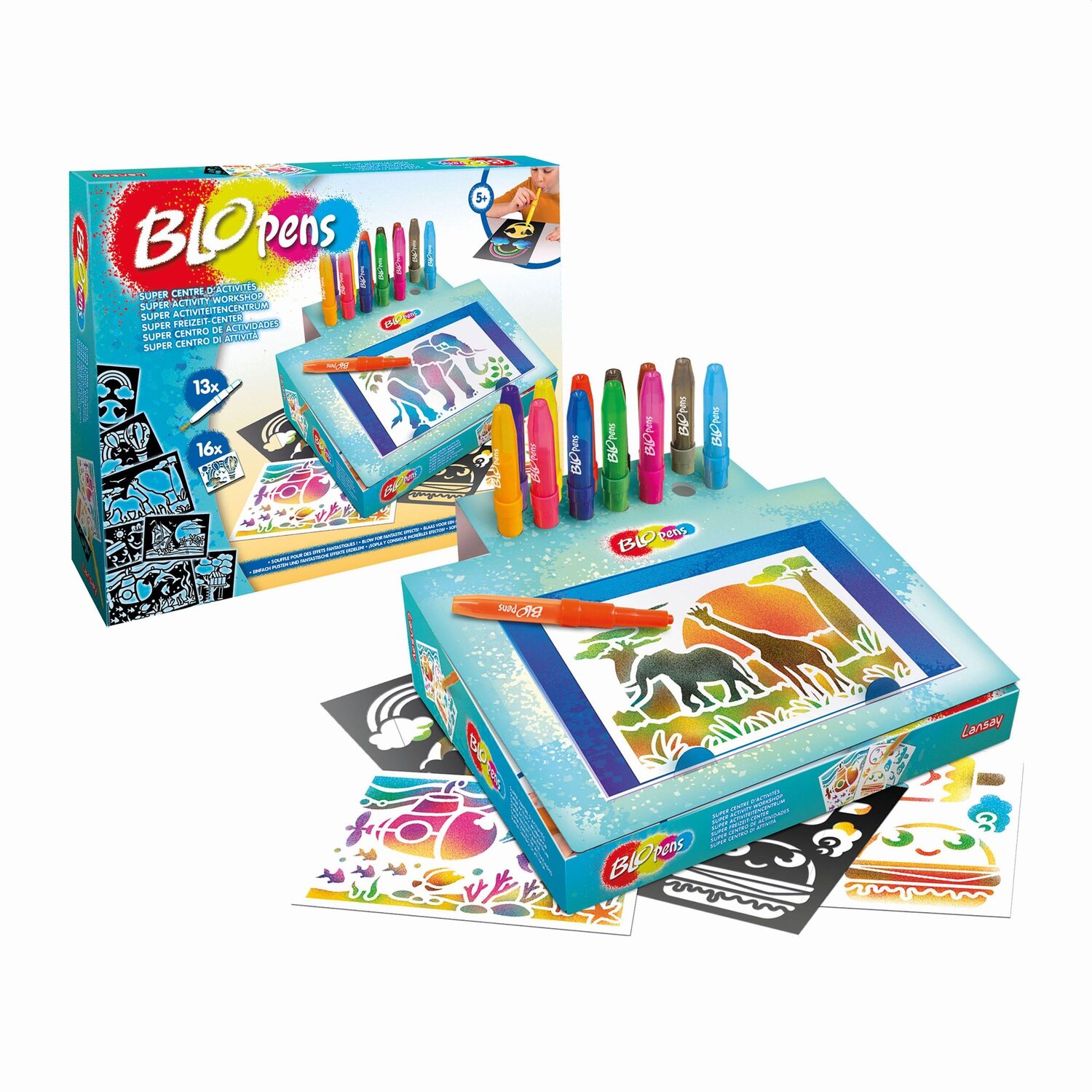 Bild: 3181860234242 | Blopens Sprühstifteset XL | Lansay | Spiel | Brettspiel | 3223424