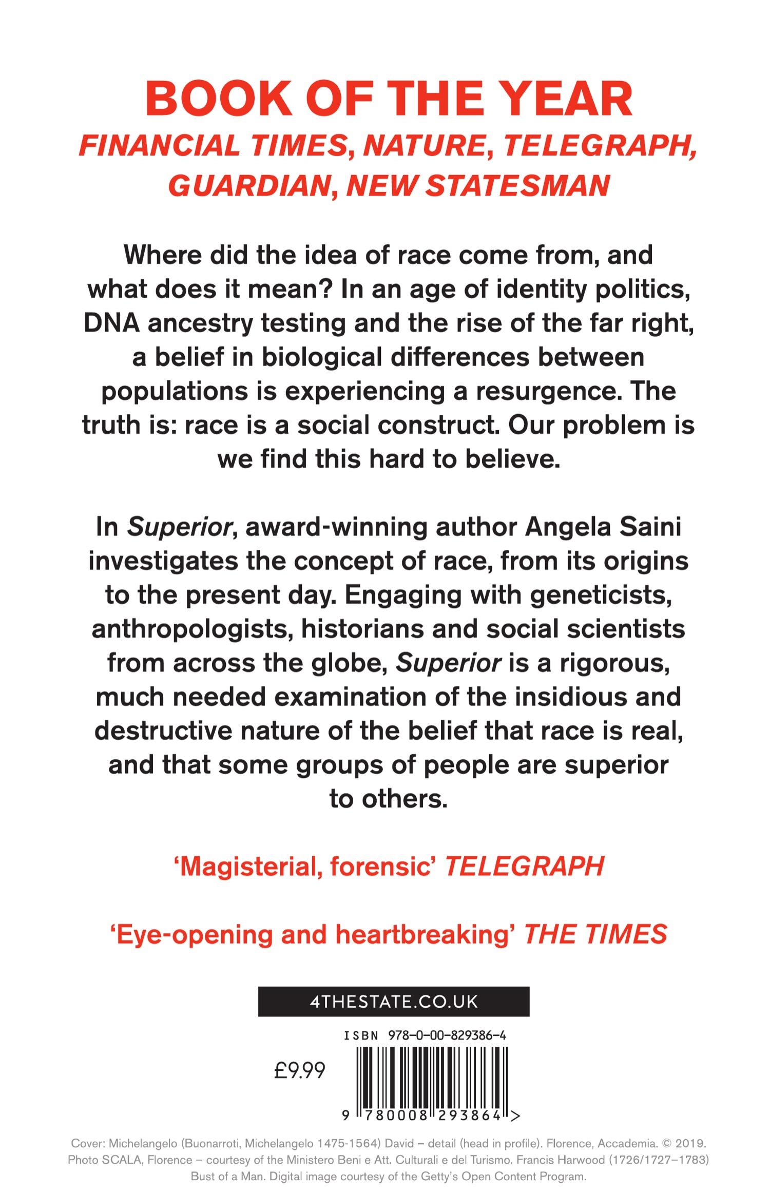 Rückseite: 9780008293864 | Superior | The Return of Race Science | Angela Saini | Taschenbuch