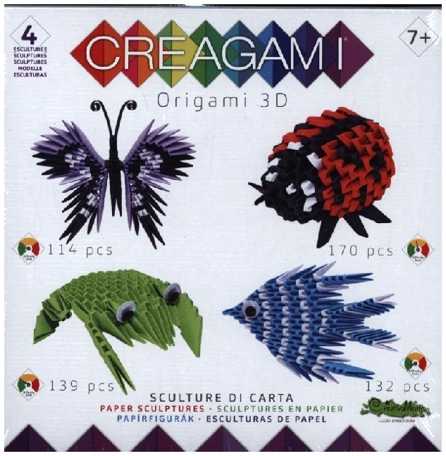 Cover: 8032591787314 | CREAGAMI - Origami 3D 4er Set Tiere 555 Teile | Creagami | Spiel