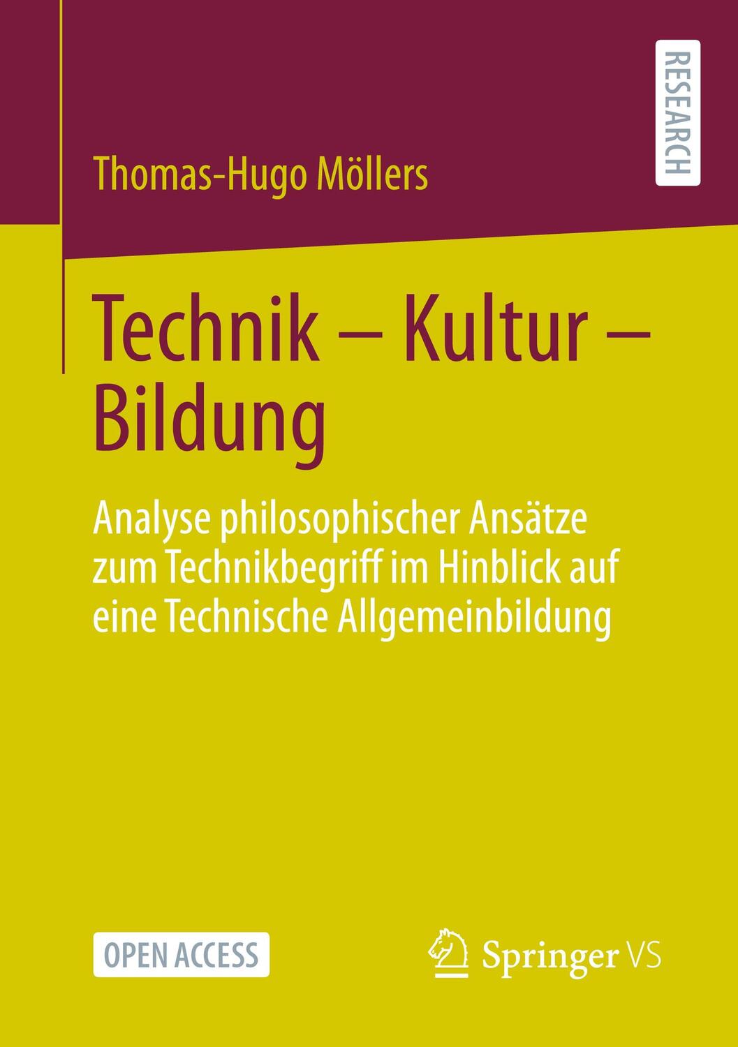 Cover: 9783658425821 | Technik ¿ Kultur ¿ Bildung | Thomas-Hugo Möllers | Taschenbuch | xxii