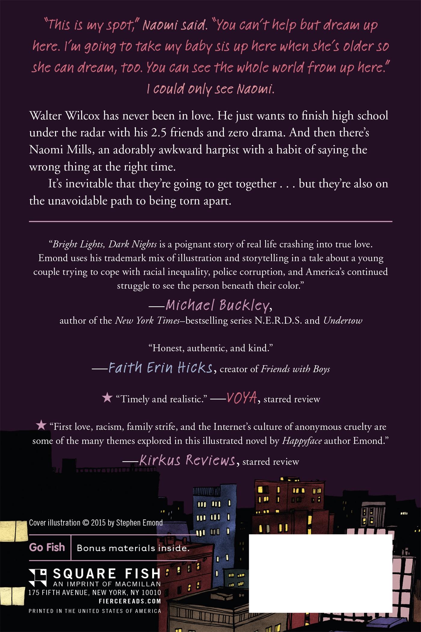 Rückseite: 9781250080066 | Bright Lights, Dark Nights | Stephen Emond | Taschenbuch | Englisch