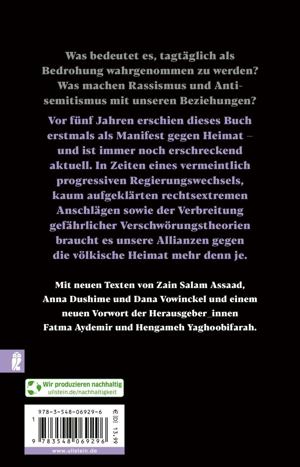 Rückseite: 9783548069296 | Eure Heimat ist unser Albtraum | Fatma Aydemir (u. a.) | Taschenbuch