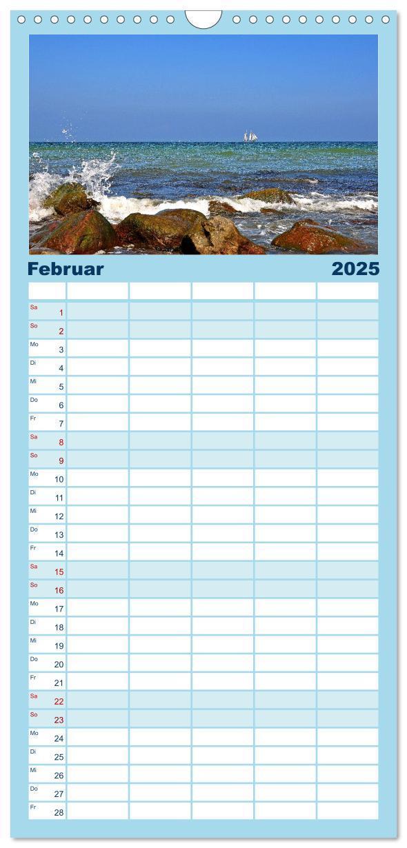 Bild: 9783457115466 | Familienplaner 2025 - MEER - Mehr! mit 5 Spalten (Wandkalender, 21...