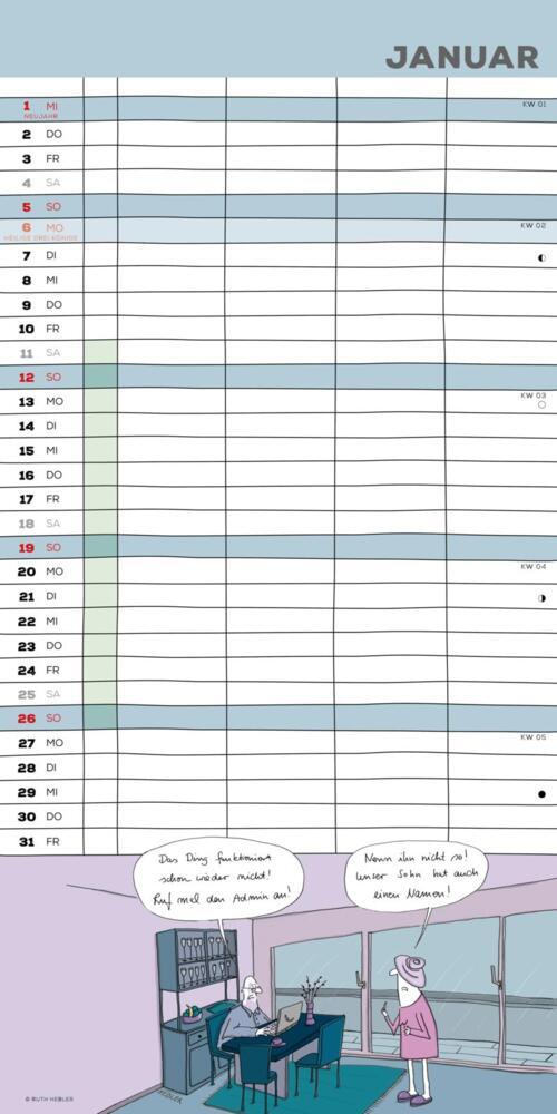 Bild: 9783830321514 | Planer für den Ruhestand 2025: 4 Spalten für jeden Monat | Kalender