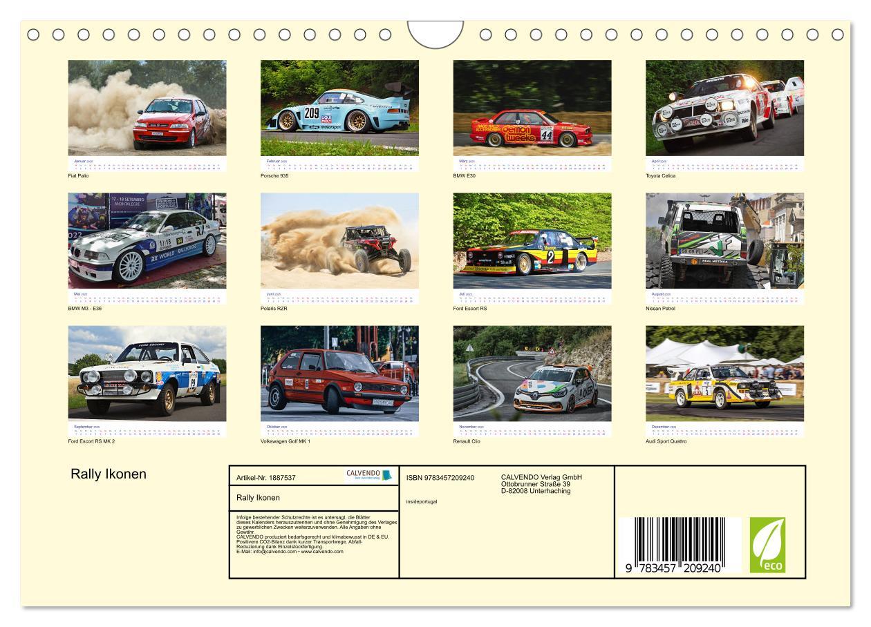 Bild: 9783457209240 | Rally Ikonen (Wandkalender 2025 DIN A4 quer), CALVENDO Monatskalender