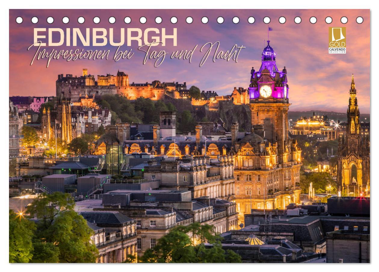 Cover: 9783383954559 | EDINBURGH Impressionen bei Tag und Nacht (Tischkalender 2025 DIN A5...