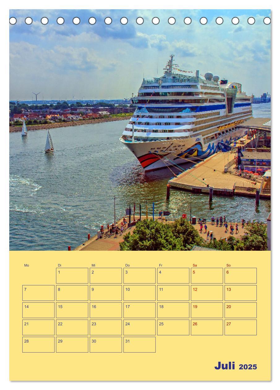 Bild: 9783435876594 | Sehnsuchtsort Warnemünde (Tischkalender 2025 DIN A5 hoch), CALVENDO...