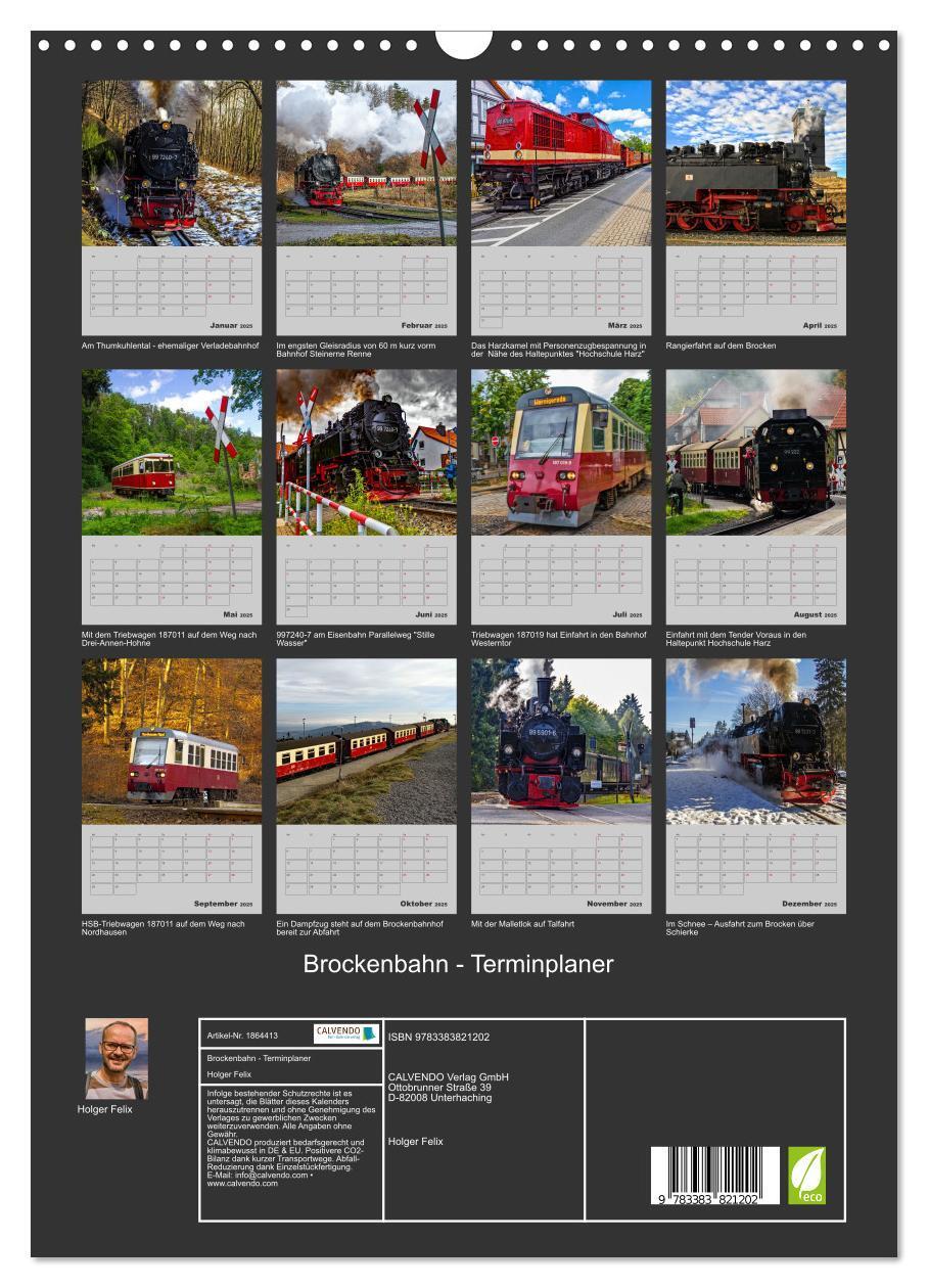 Bild: 9783383821202 | Brockenbahn - Terminplaner (Wandkalender 2025 DIN A3 hoch),...