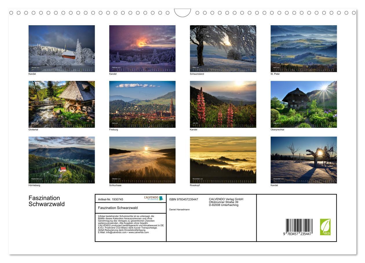 Bild: 9783457235447 | Faszination Schwarzwald (Wandkalender 2025 DIN A3 quer), CALVENDO...