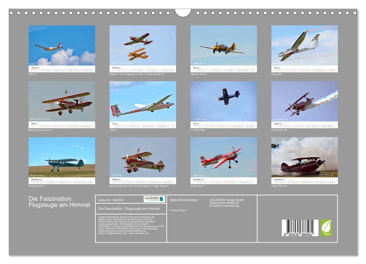 Bild: 9783435388561 | Die Faszination. Flugzeuge am Himmel (Wandkalender 2025 DIN A3...