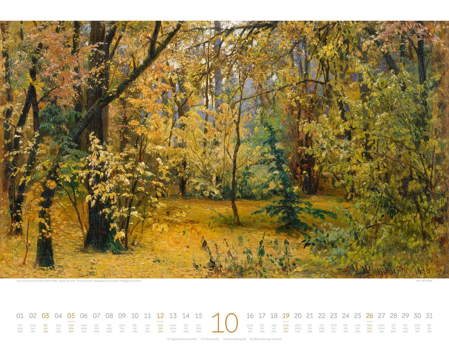 Bild: 9783838425559 | Kunstwerk Wald Kalender 2025 | Ackermann Kunstverlag | Kalender | 2025