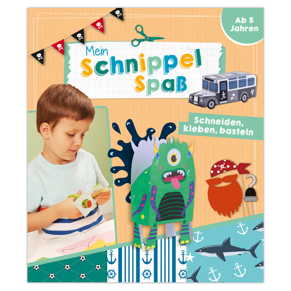 Cover: 9783963473661 | Mein Schnippel Spaß - Schneiden, kleben, basteln (Jungs) | Taschenbuch