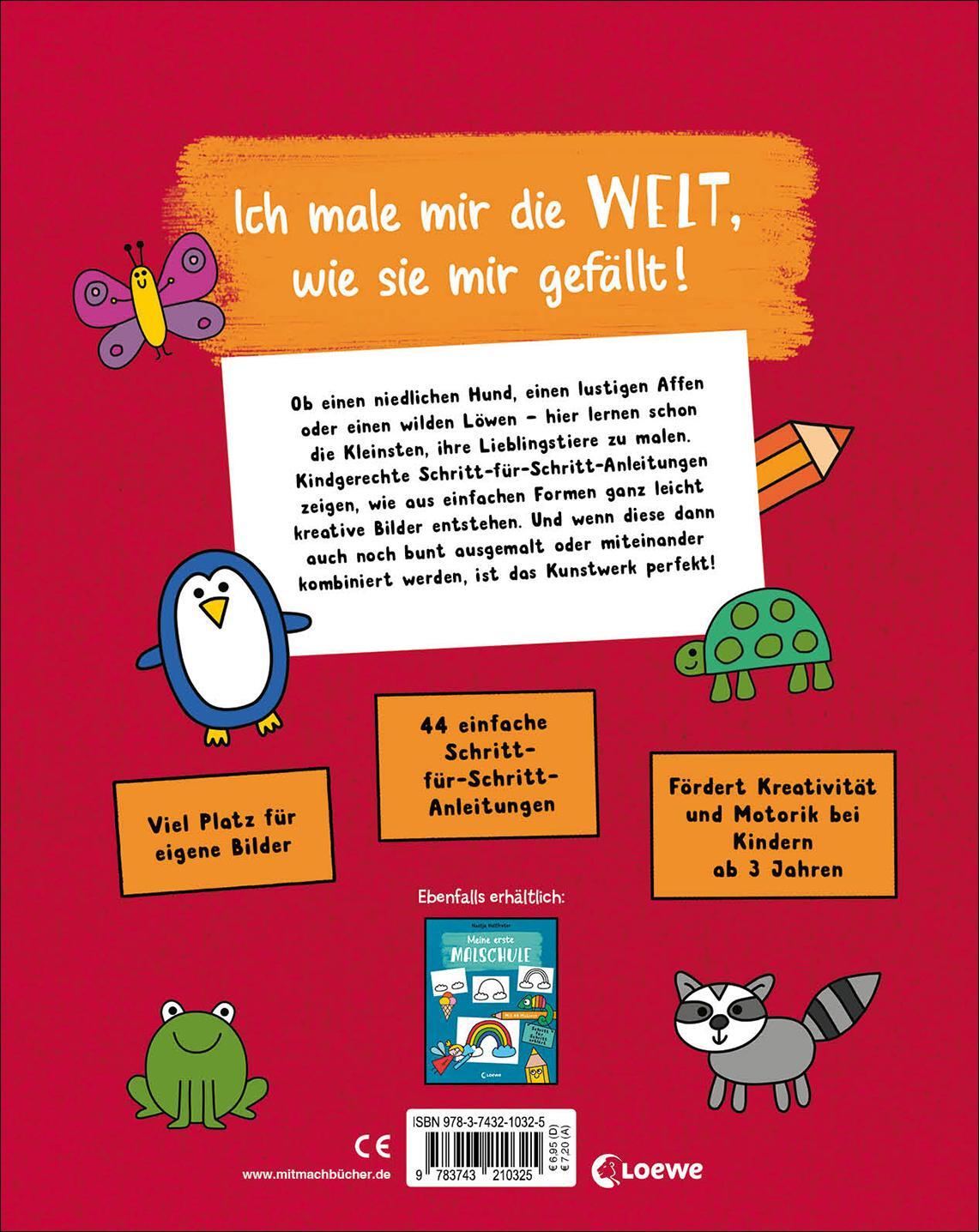 Rückseite: 9783743210325 | Meine erste Malschule - Tiere | Loewe Kreativ | Taschenbuch | 96 S.