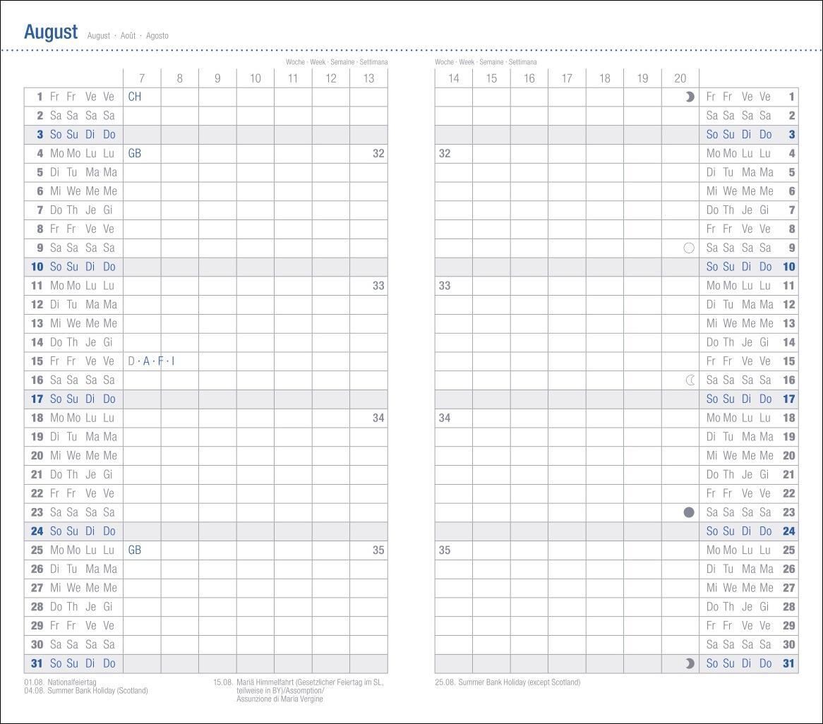 Bild: 9783756408047 | Monats-Taschenkalender, schwarz 2025 | Heye | Buch | Bürokalender Heye