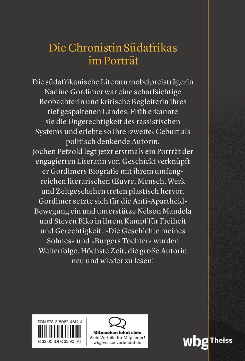 Rückseite: 9783806246124 | Nadine Gordimer | Eine starke Stimme gegen die Apartheid | Petzold