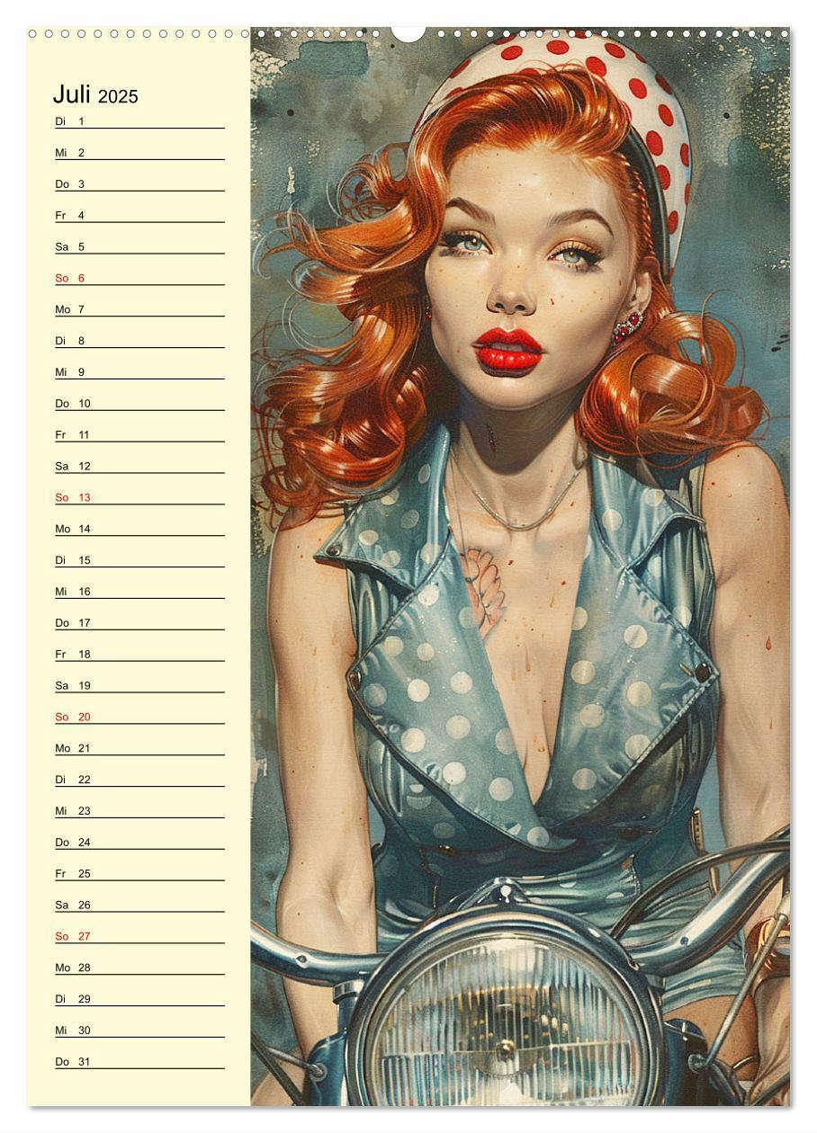 Bild: 9783457128794 | Sexy Pin-up-Girls. Moderne Kunst im Retro-Stil (Wandkalender 2025...