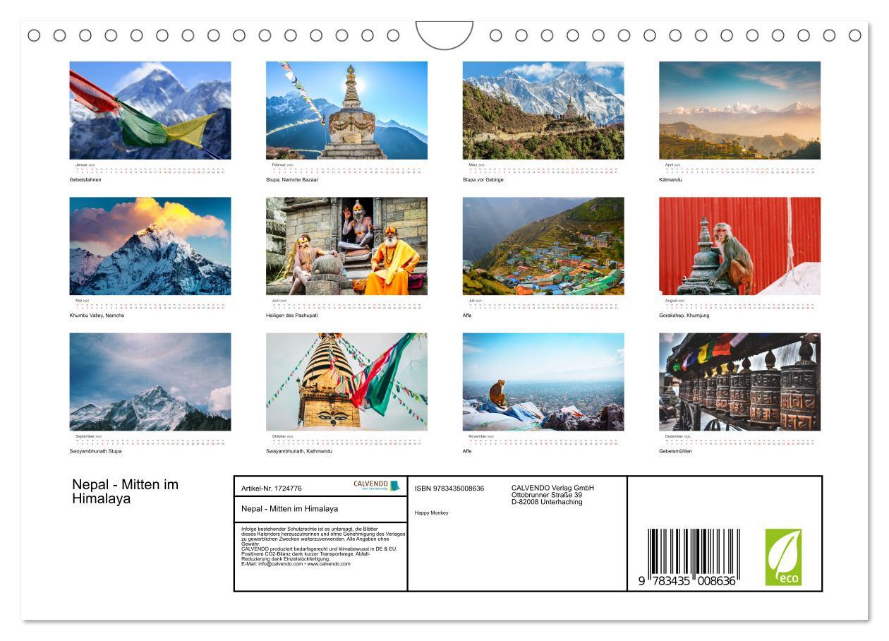 Bild: 9783435008636 | Nepal - Mitten im Himalaya (Wandkalender 2025 DIN A4 quer),...