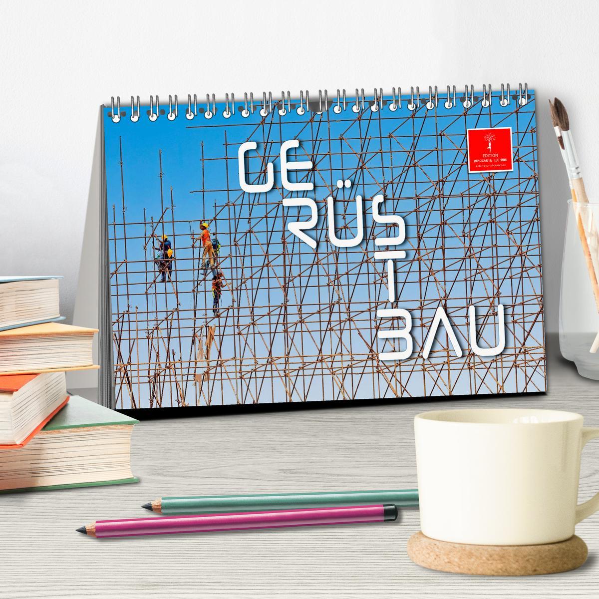 Bild: 9783383944444 | Gerüstbau (Tischkalender 2025 DIN A5 quer), CALVENDO Monatskalender