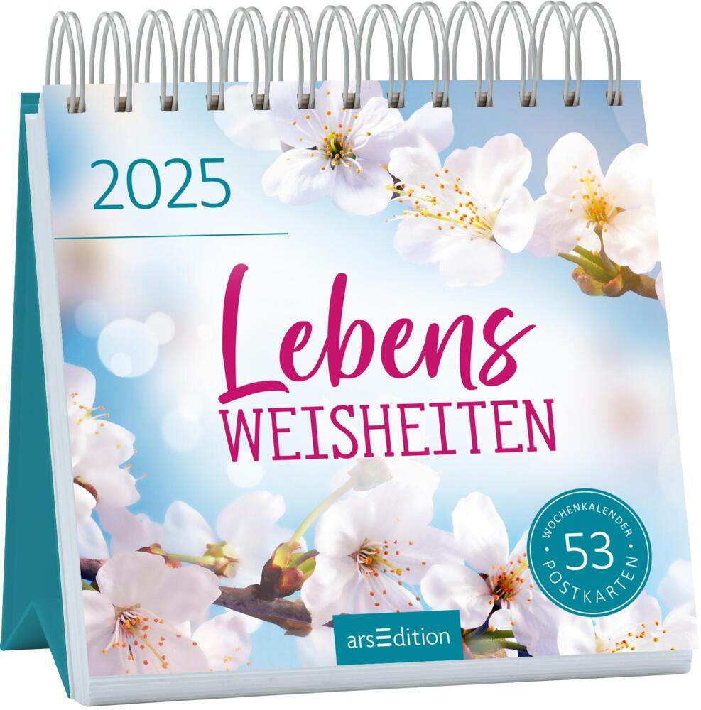 Cover: 4014489132851 | Postkartenkalender Lebensweisheiten 2025 | Kalender | Spiralaufsteller