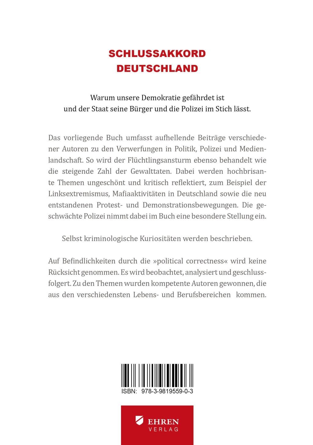 Bild: 9783981955903 | Schlussakkord Deutschland | Steffen Meltzer (u. a.) | Buch | Deutsch