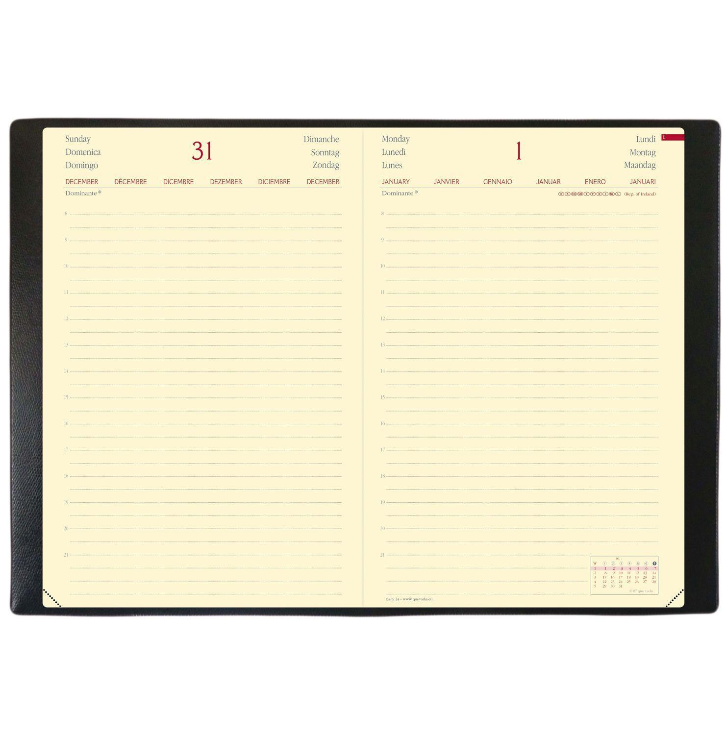 Bild: 3371010465972 | Daily 24 Brand Lavendelblau 2025 | Kalender im Schreibtischformat