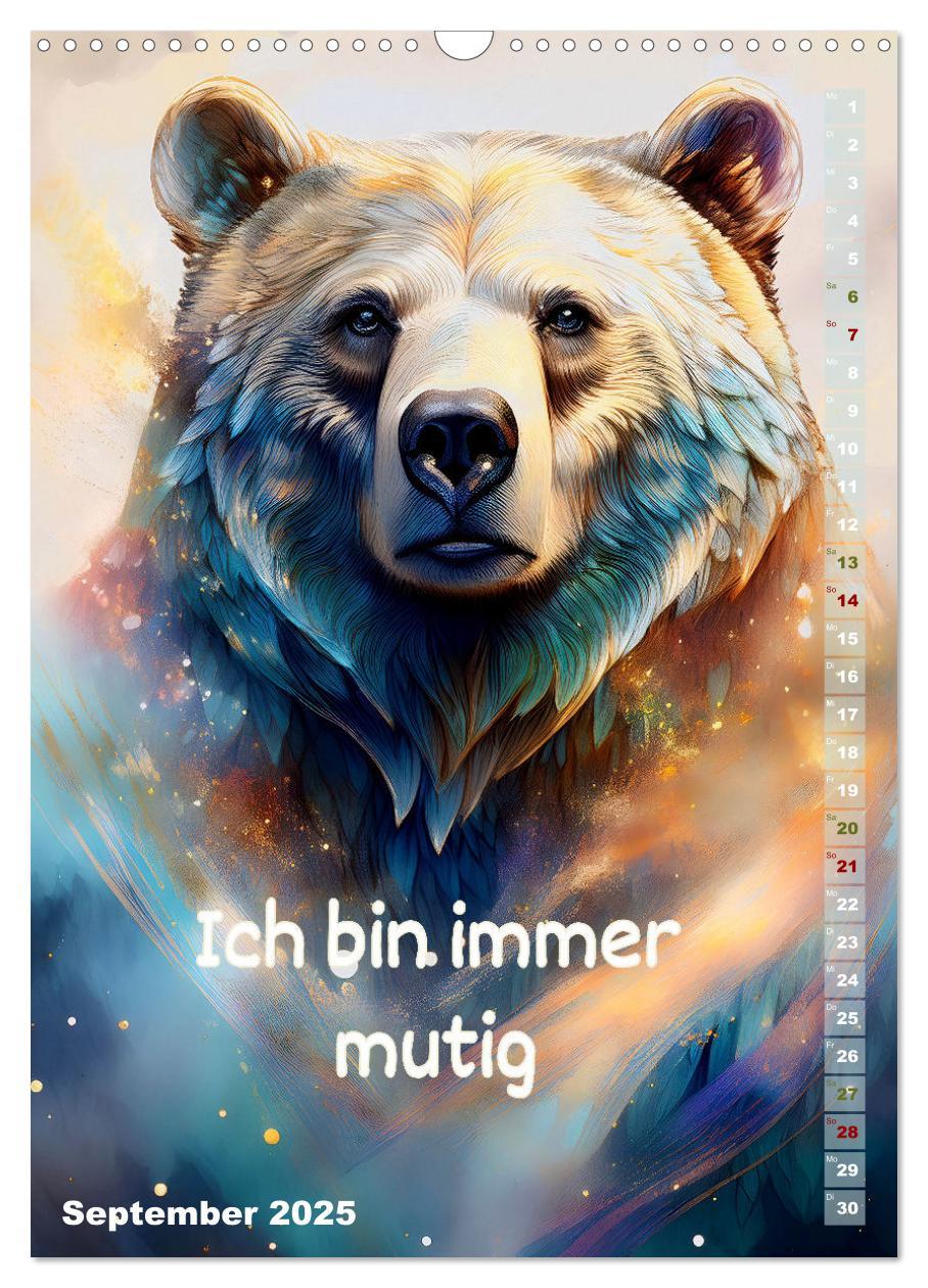 Bild: 9783457164464 | Ich bin stark - Ein tierischer Affirmationskalender (Wandkalender...