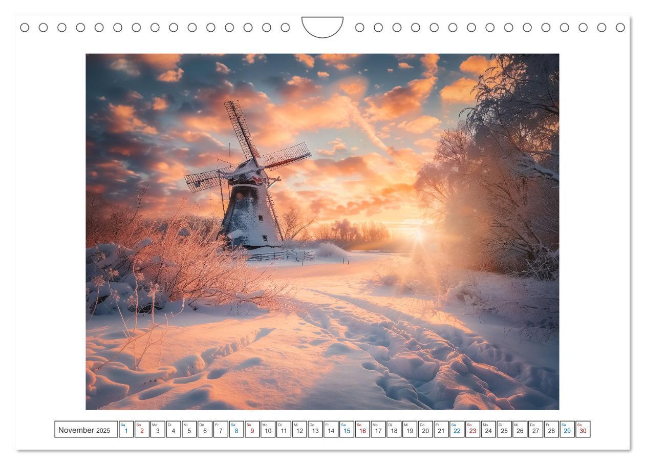 Bild: 9783383801563 | Im Reich der Windmühlen (Wandkalender 2025 DIN A4 quer), CALVENDO...