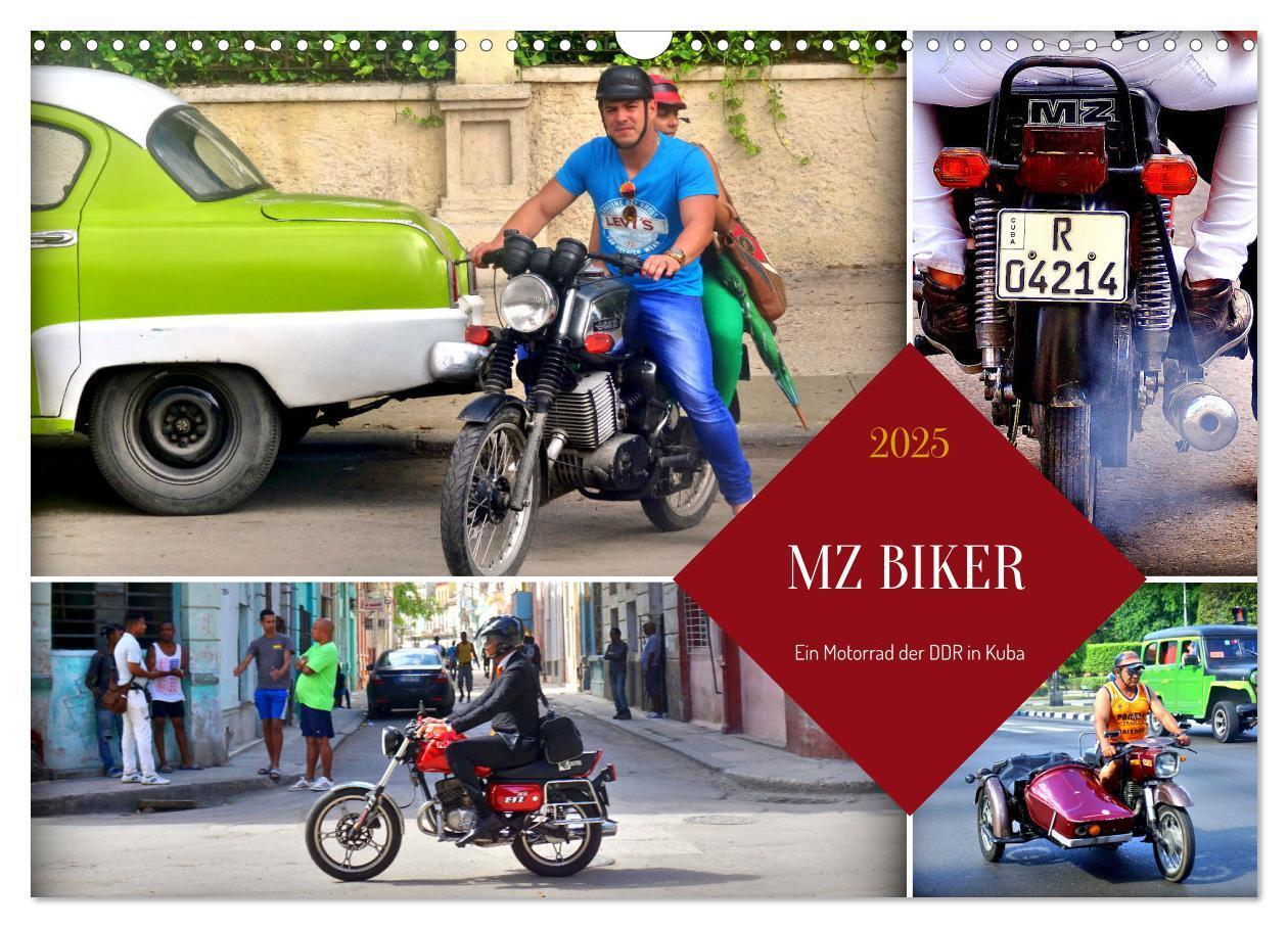 Cover: 9783383911842 | MZ BIKER - Ein Motorrad der DDR in Kuba (Wandkalender 2025 DIN A3...