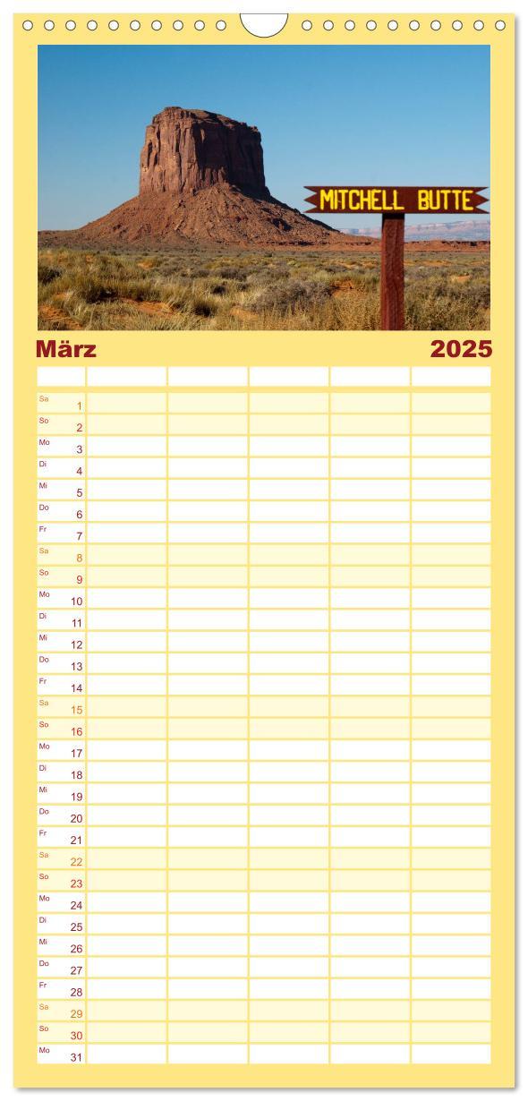 Bild: 9783457118016 | Familienplaner 2025 - Monument Valley mit 5 Spalten (Wandkalender,...