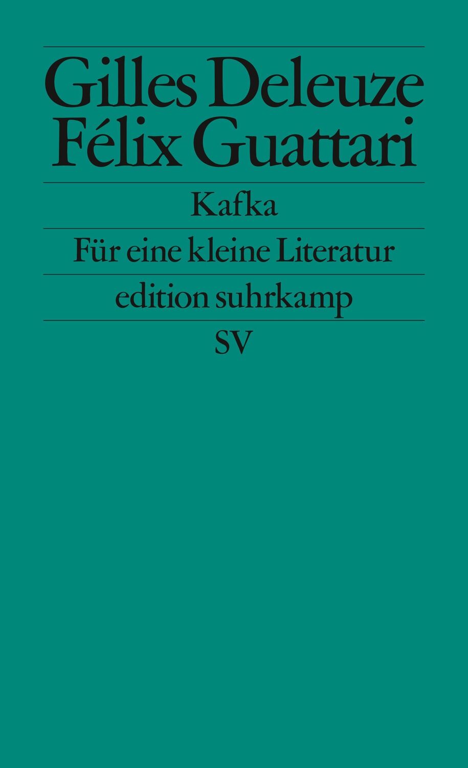 Cover: 9783518108079 | Kafka | Für eine kleine Literatur | Gilles Deleuze (u. a.) | Buch