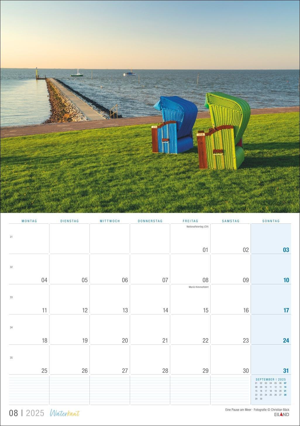 Bild: 9783964023506 | Waterkant Kalender 2025 | Eiland | Kalender | 13 S. | Deutsch | 2025