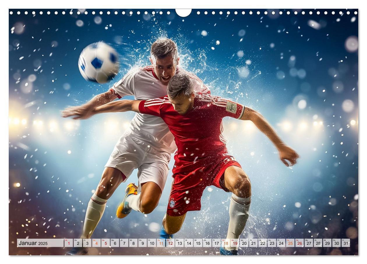 Bild: 9783383780417 | Fussball - Zweikampf (Wandkalender 2025 DIN A3 quer), CALVENDO...