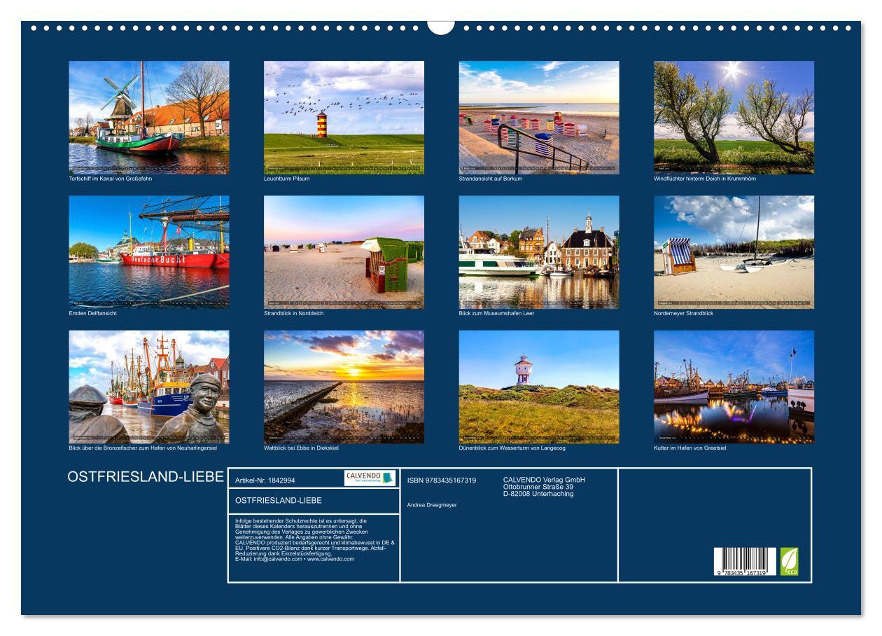 Bild: 9783435167319 | OSTFRIESLAND-LIEBE (Wandkalender 2025 DIN A2 quer), CALVENDO...