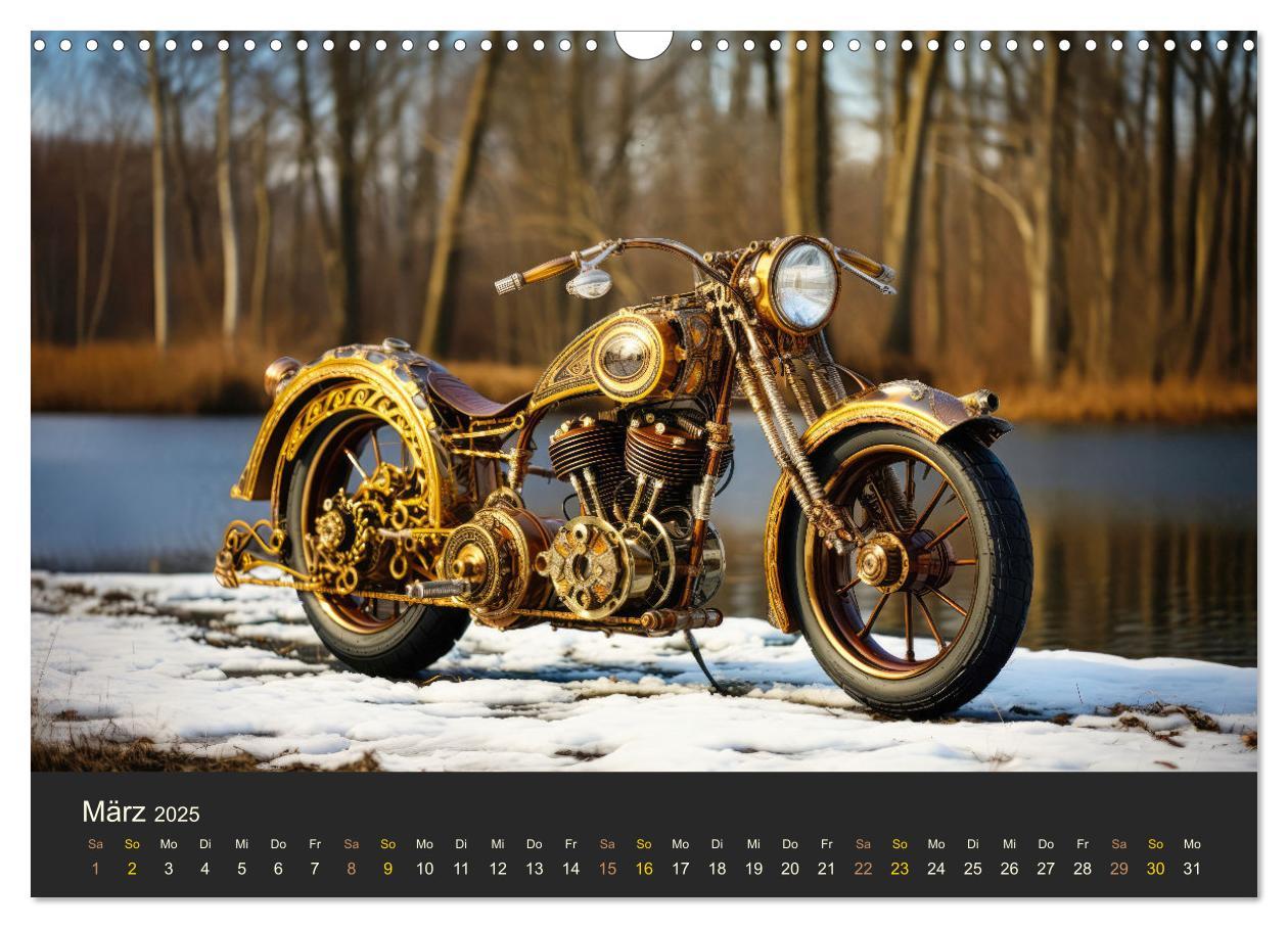 Bild: 9783435014224 | Steampunk Motorräder (Wandkalender 2025 DIN A3 quer), CALVENDO...