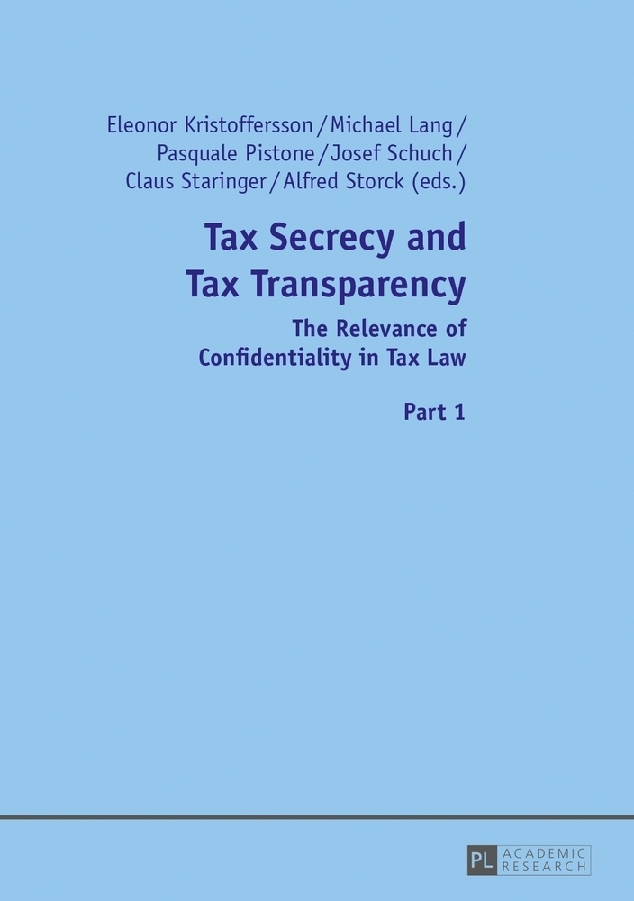 Cover: 9783631627464 | Tax Secrecy and Tax Transparency | Eleonor Kristofferson (u. a.)