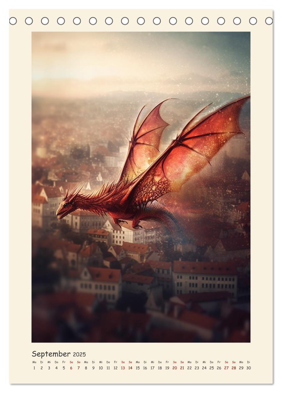 Bild: 9783435858736 | Malerische Drachen (Tischkalender 2025 DIN A5 hoch), CALVENDO...