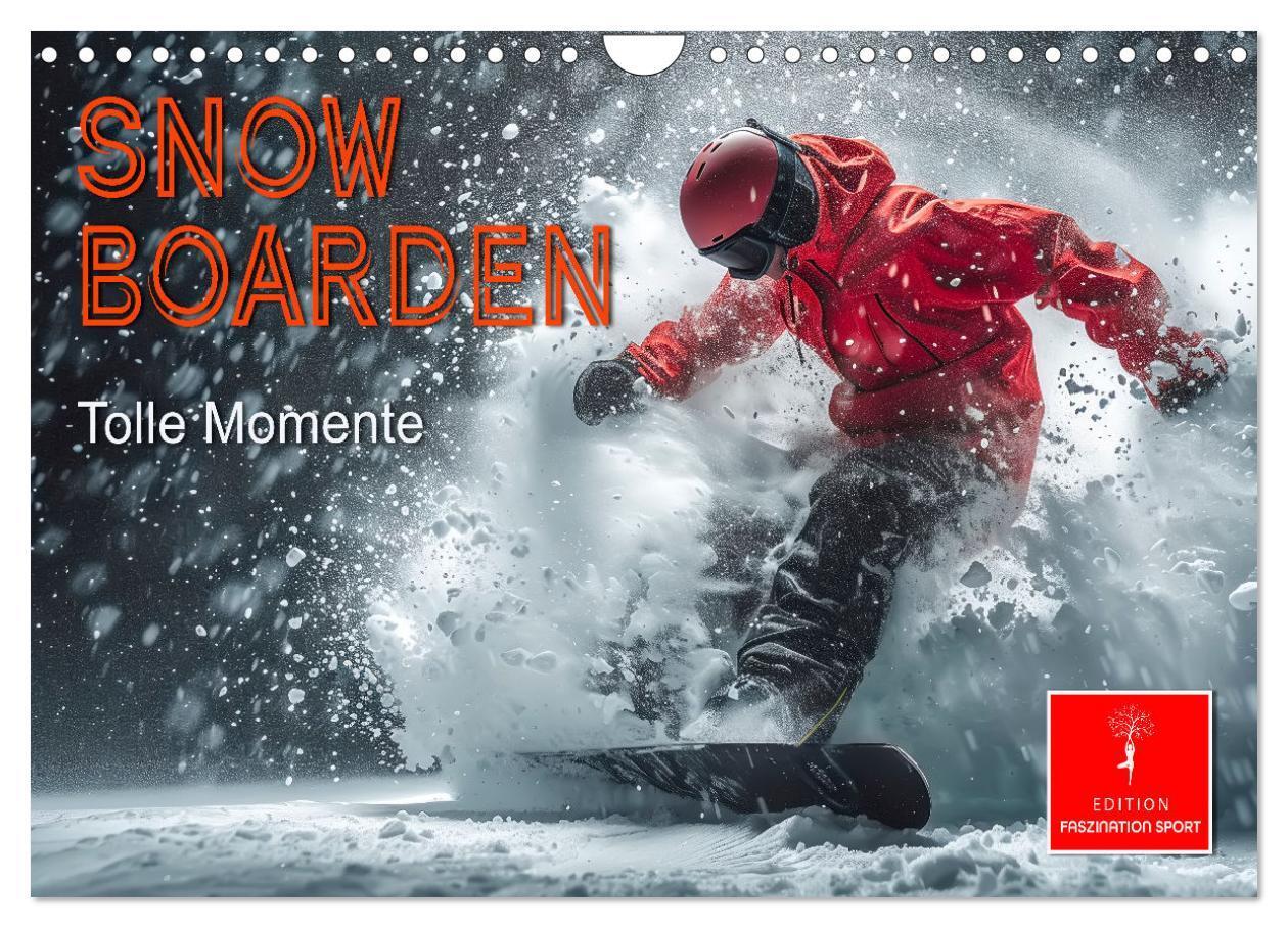 Cover: 9783383776960 | Snowboarden - tolle Momente (Wandkalender 2025 DIN A4 quer),...