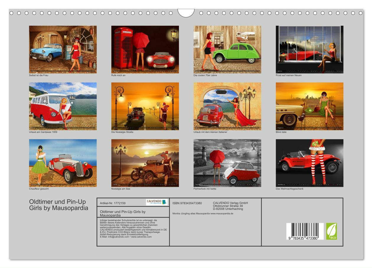 Bild: 9783435473380 | Oldtimer und Pin-Up Girls by Mausopardia (Wandkalender 2025 DIN A3...