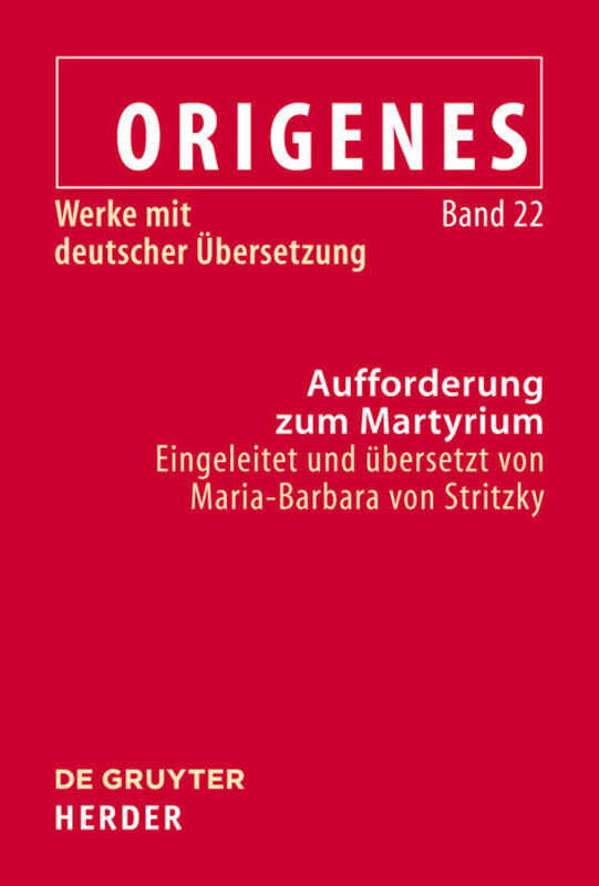 Cover: 9783110205053 | Aufforderung zum Martyrium | Maria-Barbara von Stritzky | Buch | VI