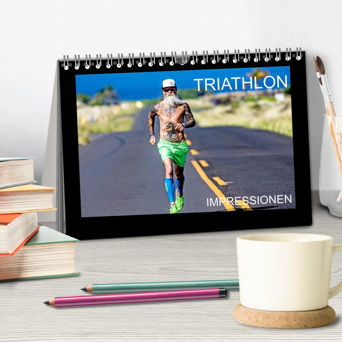 Bild: 9783383840494 | TRIATHLON Impressionen (Tischkalender 2025 DIN A5 quer), CALVENDO...