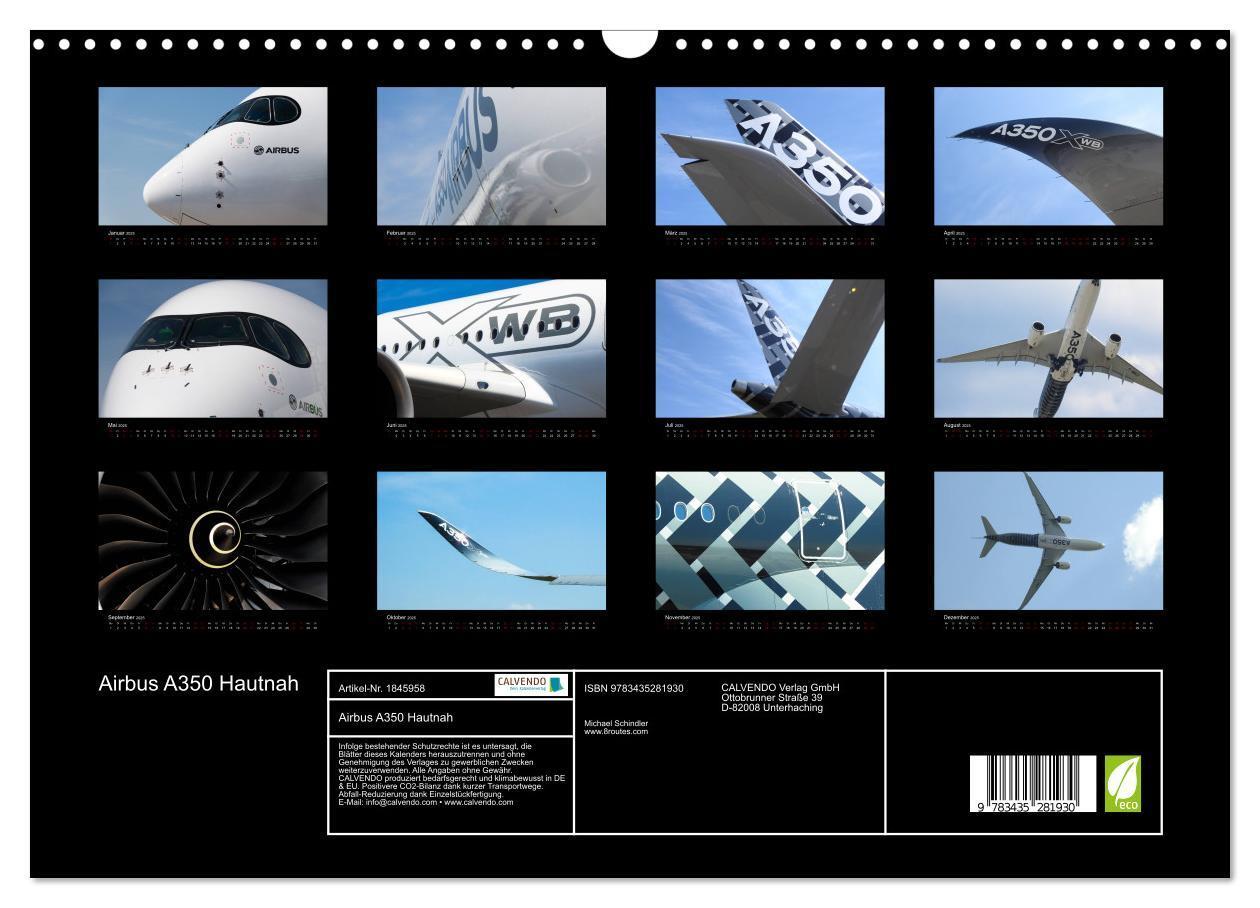 Bild: 9783435281930 | Airbus A350 Hautnah (Wandkalender 2025 DIN A3 quer), CALVENDO...